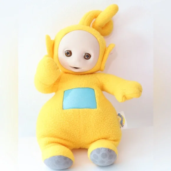 1998 Vintage Teletubbies Talking Laa Laa Plush LaLa Yellow 15” Doll Tested Works - Picture 3 of 8